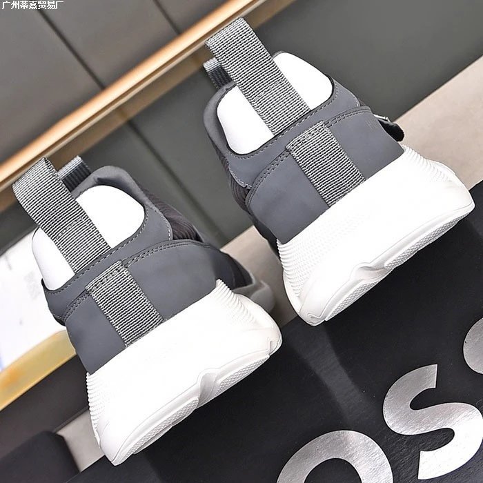 Hugo Boss Slip-On Sneakers Gray and White - 15