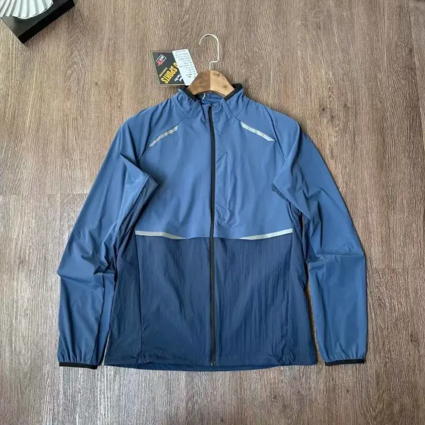 Design Windbreaker Jacket Black with Reflective Stripes Outerwear.windbreaker - 5