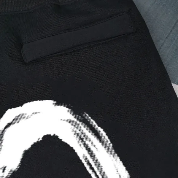 Evisu M Logo Print Black Sweatshorts Shorts - 6