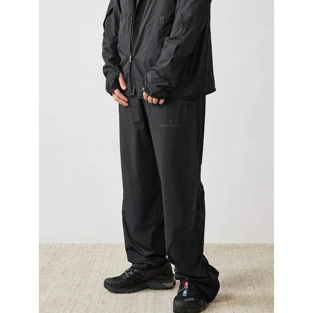Design Technical Pants Gray Multi-Tone Windbreaker-Style Pants - 19