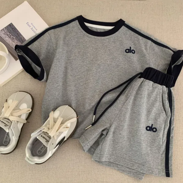 Alo Yoga Essential Stripe Set Gray - 15