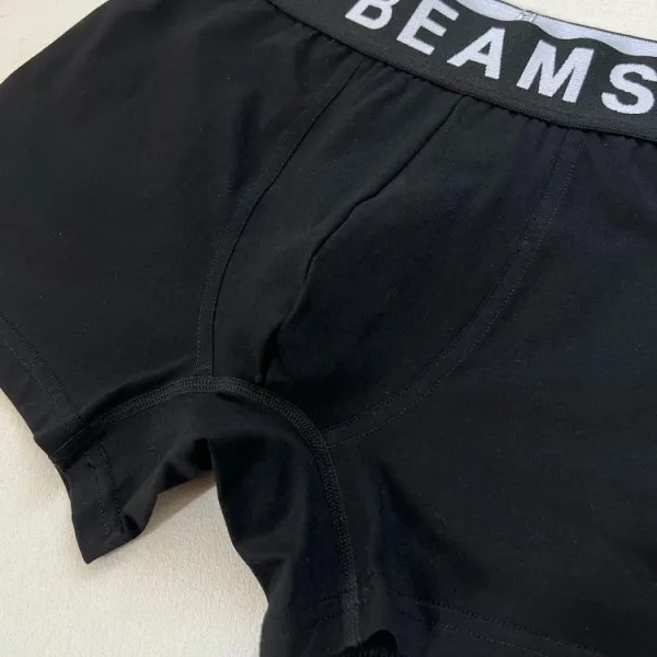 Design BEAMS Boxer Briefs Black / Gray / Black Orange Waistband Underwear - 10