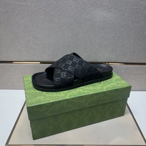 Gucci GG Marmont Slide Sandals Brown Suede Slippers - 29