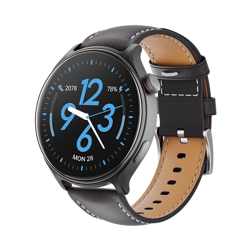 Apple Watch Series 9 Black Stainless Steel with Tan Leather Band Smartwatch