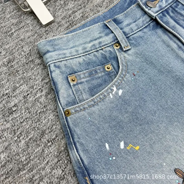 Moomin x Design Denim Shorts Light Wash Blue - 5