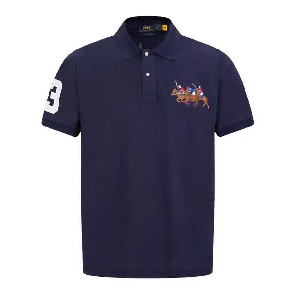 Ralph Lauren Polo Shirt Black Embroidered Polo - 15