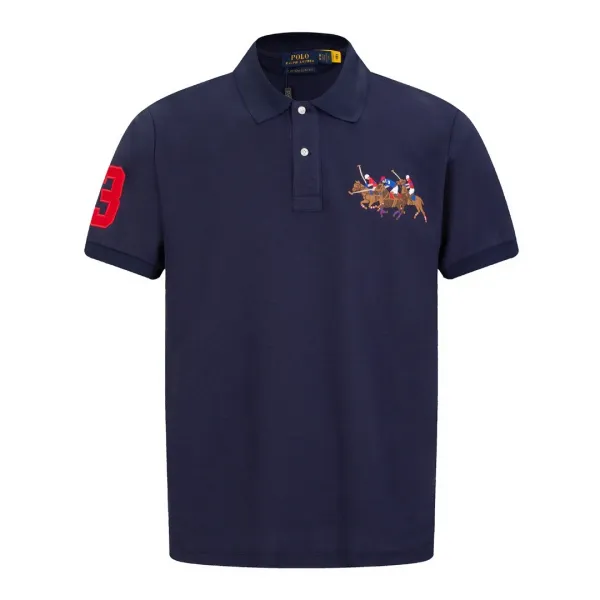 Ralph Lauren Polo Shirt Black Embroidered Polo - 25