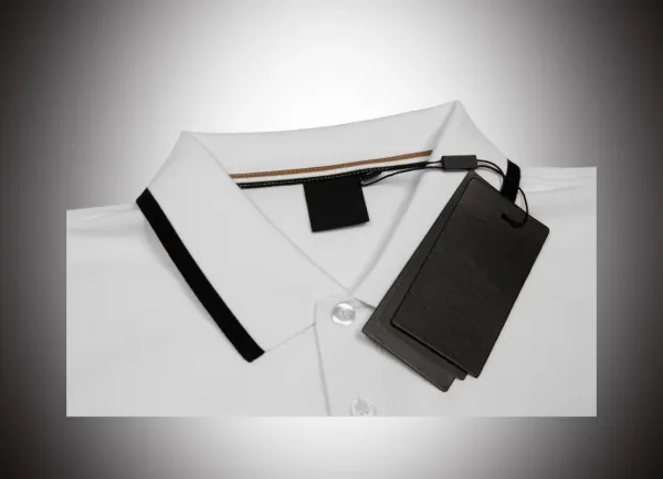 Design Classic White Polo with Black Trim Polo Tops Polo - 5