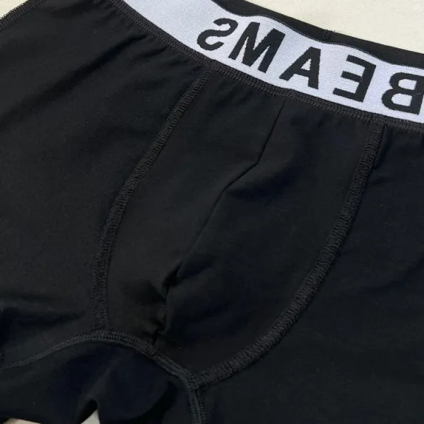 Design BEAMS Boxer Briefs Black / Gray / Black Orange Waistband Underwear - 12