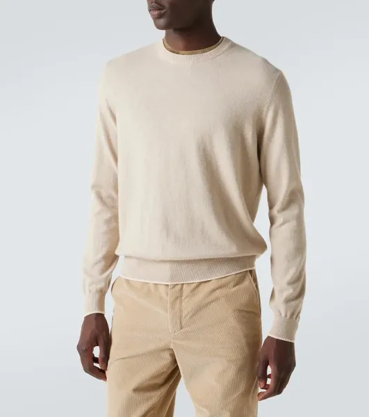 Design Knit Sweater in Cream with Textured Waffle Stitch - 5