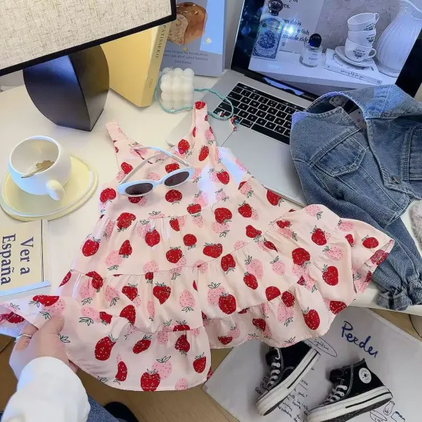 Design Floral Tiered Ruffle Dress Multicolor Kids Dress - 16