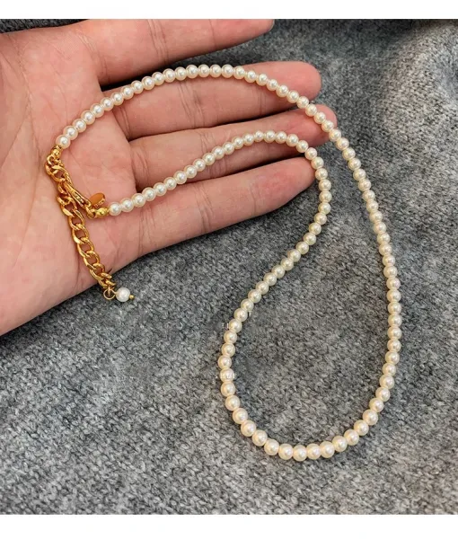 Design Pearl Choker Necklace Set in 2mm, 3mm, and 4mm Sizes White Necklaces Jewelry - 16