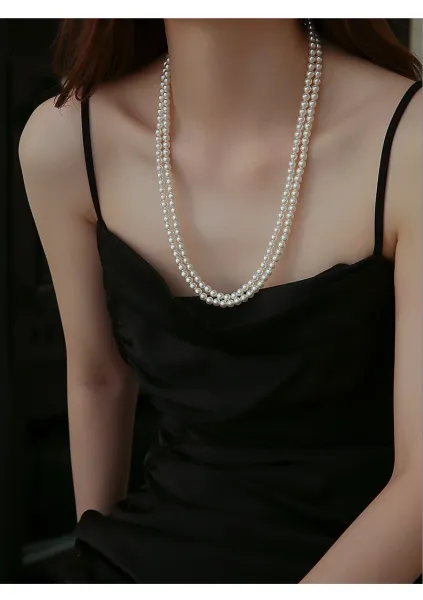 Design Pearl Strand Necklace White Jewelry - 30