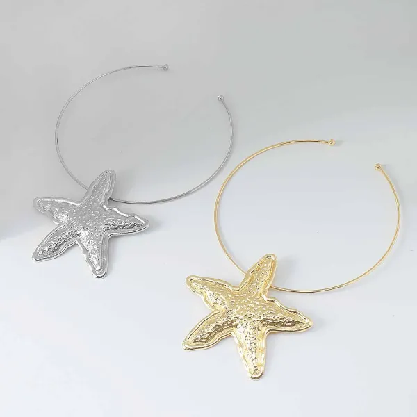 Design Starfish Pendant Necklace with Red Resin Beads Jewelry - 26