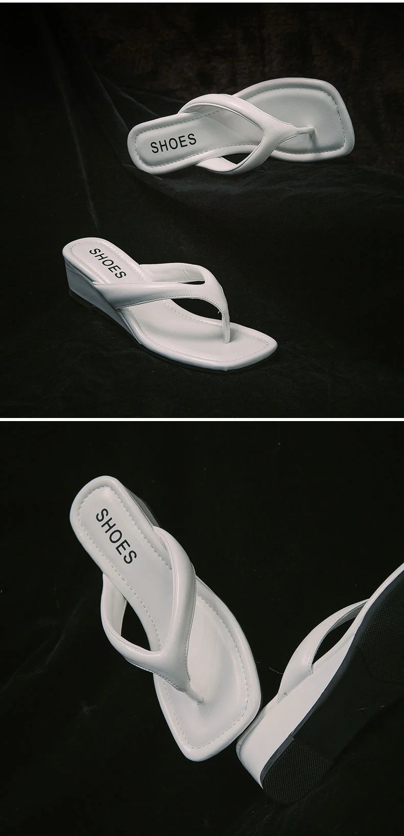 Design Leopard Print Wedge Flip-Flops Sandals Slippers - 15