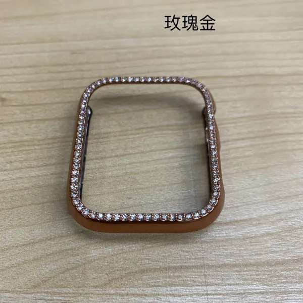 Apple Watch Crystal-Embellished Half-Case with Strap Band Smartwatches - 25