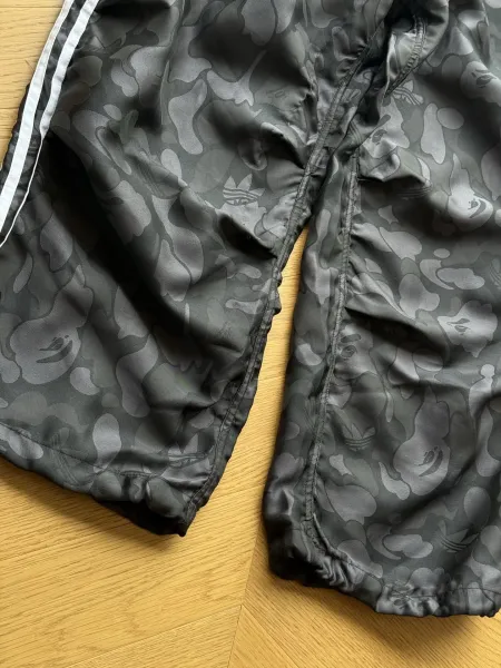 A Bathing Ape Camo Track Pants Black Sweatpants - 5