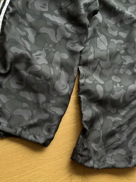 A Bathing Ape Camo Track Pants Black Sweatpants - 6