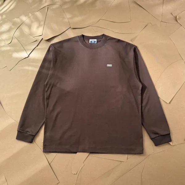 Kith Logo Long Sleeve Tee Brown T-Shirts - 1