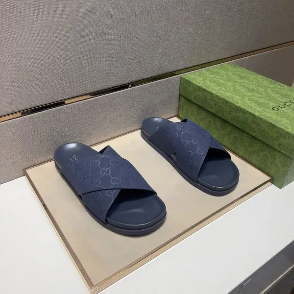 Gucci GG Marmont Slide Sandals Brown Suede Slippers - 16