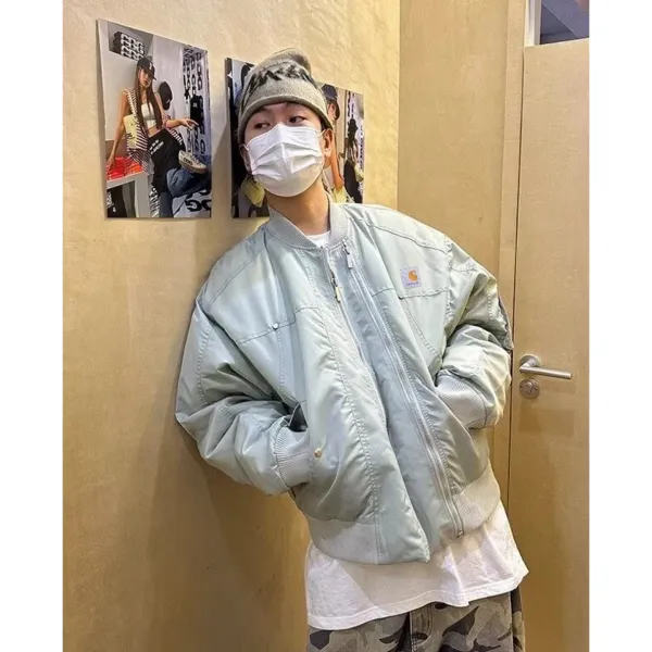 Carhartt Work In Progress Bomber Jacket Beige Outerwear - 3