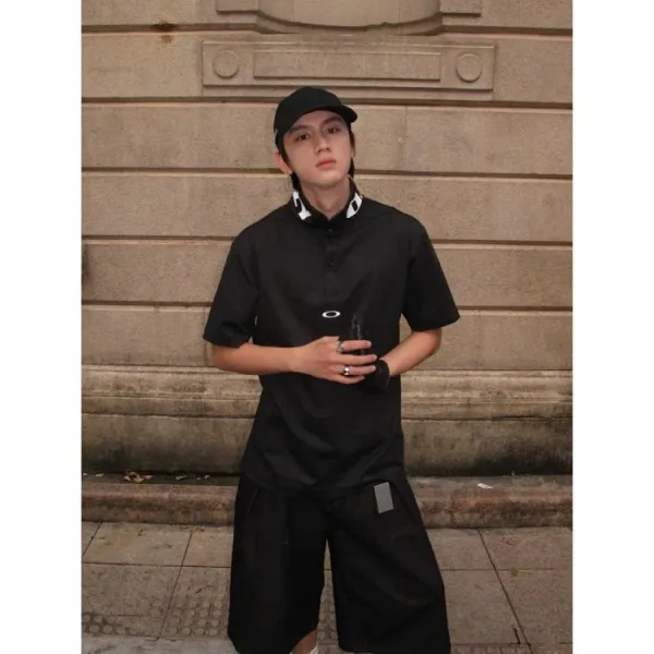Oakley Polo Shirt Black with Logo Embroidery - 16