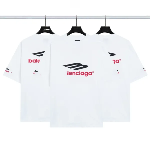 Balenciaga x Lenciaga Logo Print White T-Shirt - 1