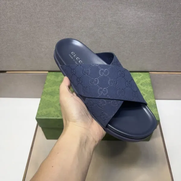 Gucci GG Marmont Slide Sandals Brown Suede Slippers - 23