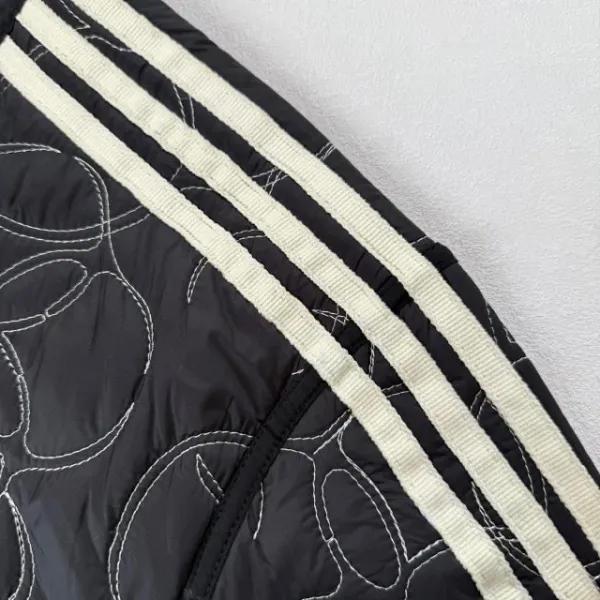 Adidas Originals Quilted Track Jacket Black with White Stripes Outerwear - 27