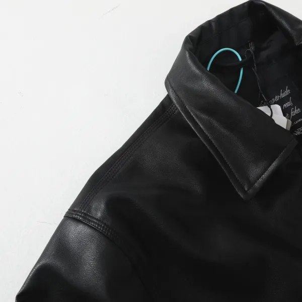 Carhartt Work In Progress Carhartt WIP Leather Jacket Black Leather-Jacket Leather Jacket - 9