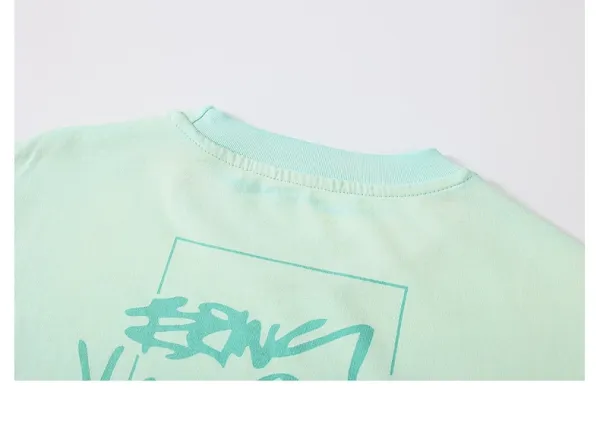 Design boothroyd Gradient Print T-Shirt in Mint Green T-Shirts - 43