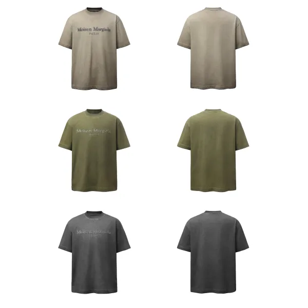 Maison Margiela Tabi Logo Washed Gray T-Shirt - 3
