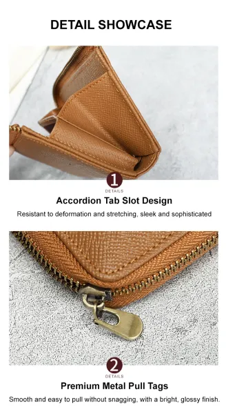 Design Lizard-Texture Zip-Around Long Wallet Army Green - 7