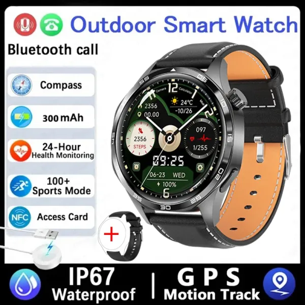 Design Outdoor Smart Watch IP67 Waterproof GPS Sports Watch with NFC and Bluetooth Call Smartwatches - 1