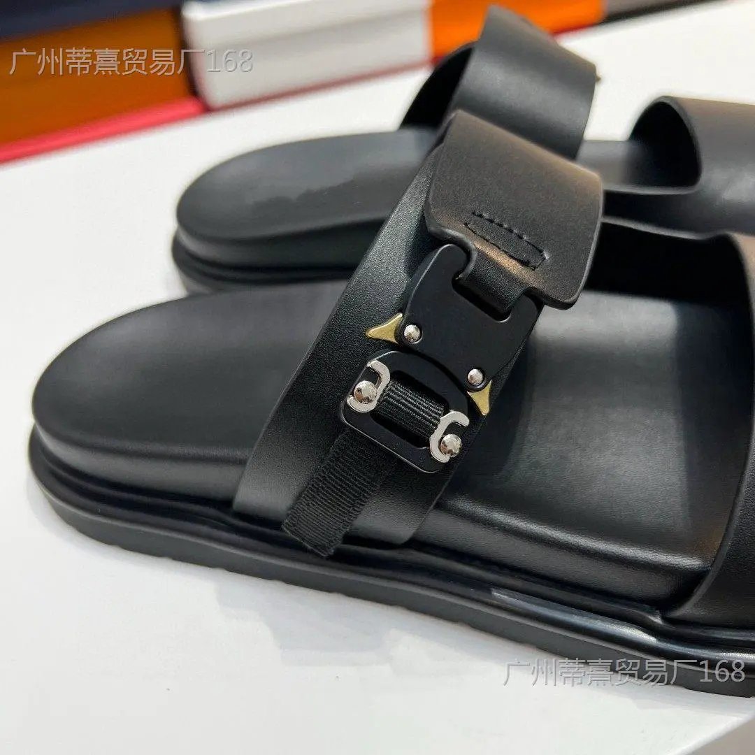 Off-White Industrial Slide Brown Suede Sandals - 11