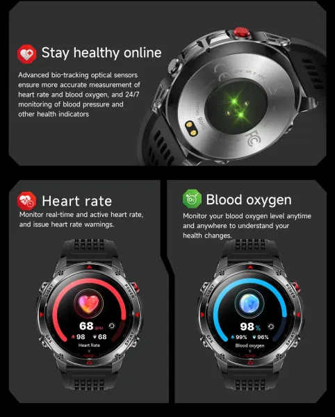 Design Smartwatch Pro Black Orange Sports Watch - 15