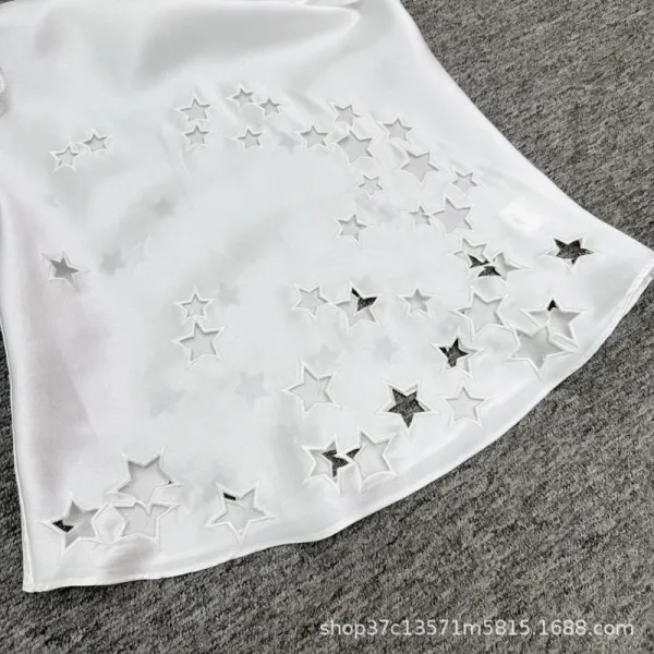 Design Star-Embellished Ruffle Sleeve Top White - 17