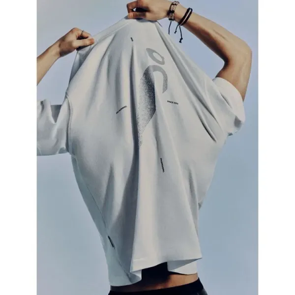 Design Abstract Graphic Oversized T-Shirt White - 11