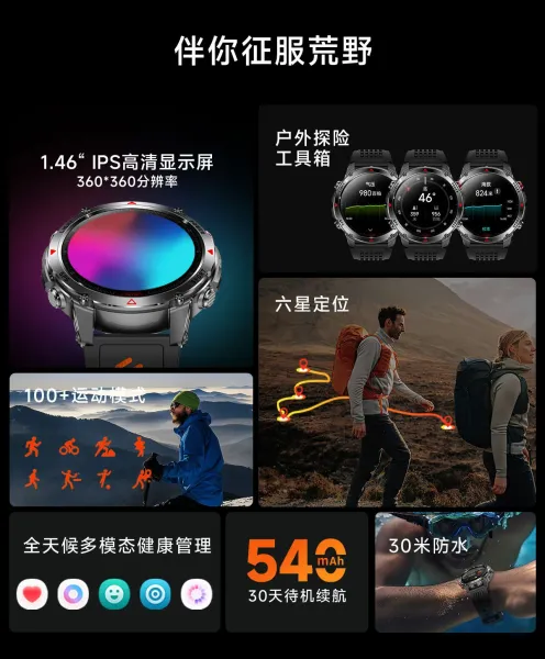 Design Smartwatch Pro Black Orange Sports Watch - 22
