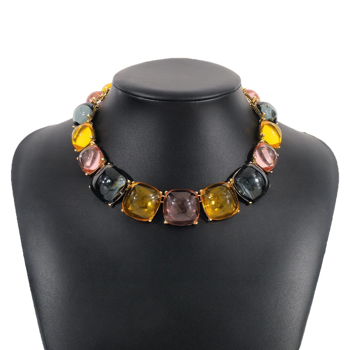 Green + Yellow + Purple Necklace