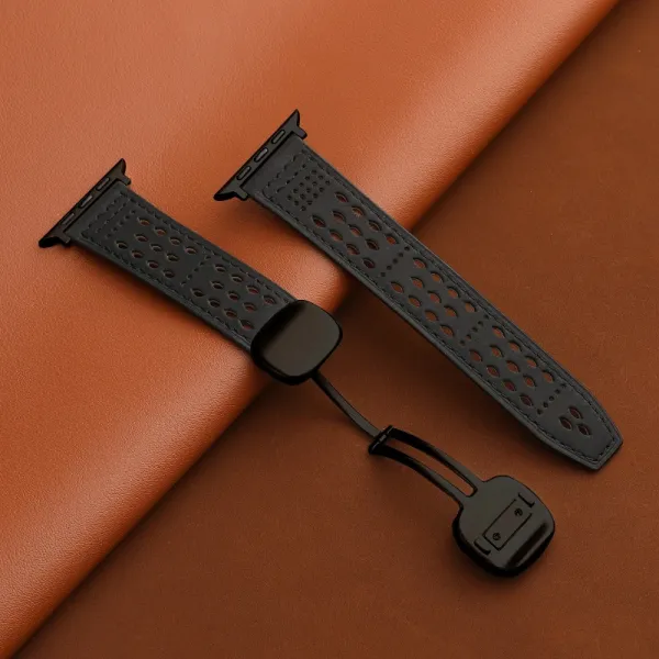 Apple Watch Sport Loop Black Perforated Strap Smartwatches - 1