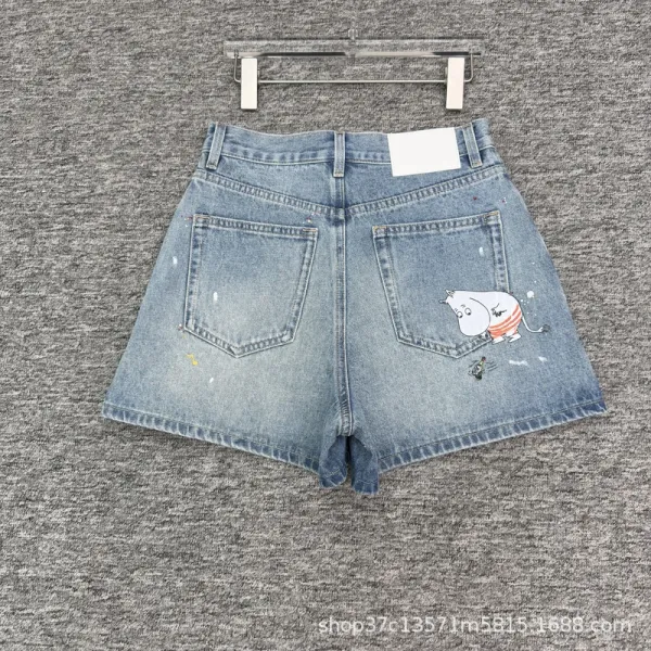 Moomin x Design Denim Shorts Light Wash Blue - 9
