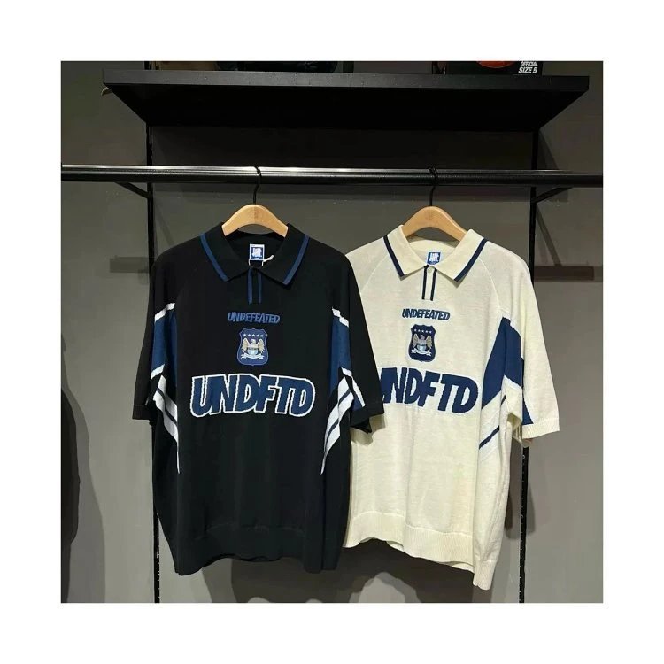 Design Undefeated x Manchester City Polo Shirt Black and Beige Polo Shirt - 5