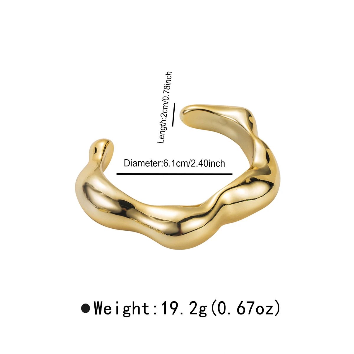 B3461 Gold Wavy