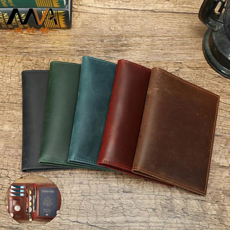 热销款真皮男士钱包RFID防盗刷AirTag追踪定位护照卡包men wallet