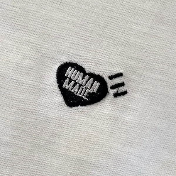 Human Made Heart Logo T-Shirt White and Black - 48
