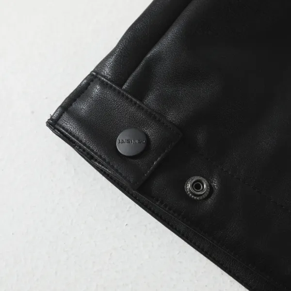 Carhartt Work In Progress Carhartt WIP Leather Jacket Black Leather-Jacket Leather Jacket - 10