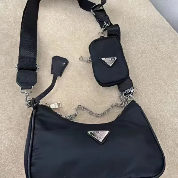 Prada Re-Nylon Mini Shoulder Bag Black - 9