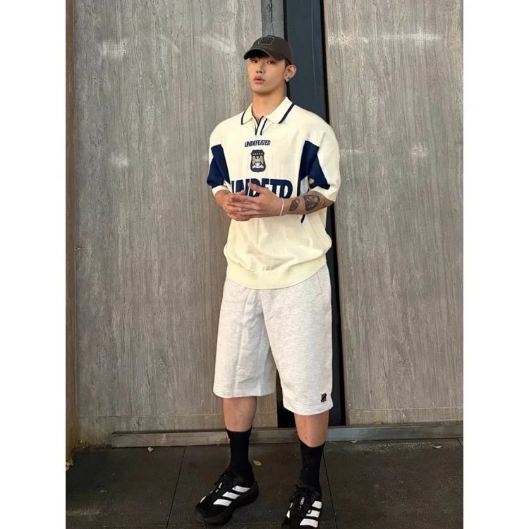 Design Undefeated x Manchester City Polo Shirt Black and Beige Polo Shirt - 11