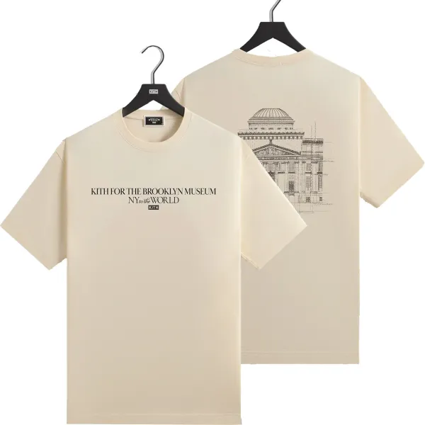 Kith For The Brooklyn Museum NY to the World Beige T-Shirt - 1